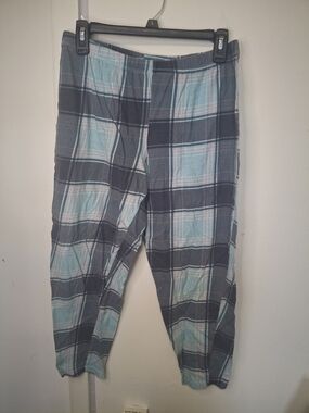 Secret Treasures Men's Plaid Joggers in Blue & Gray